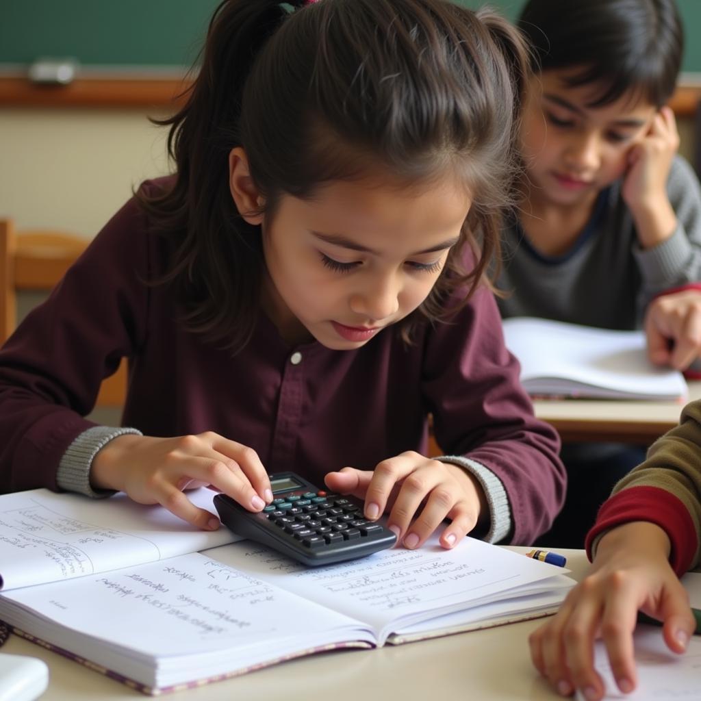 A Pakistani student using the Casio fx-991ES Plus calculator for studying