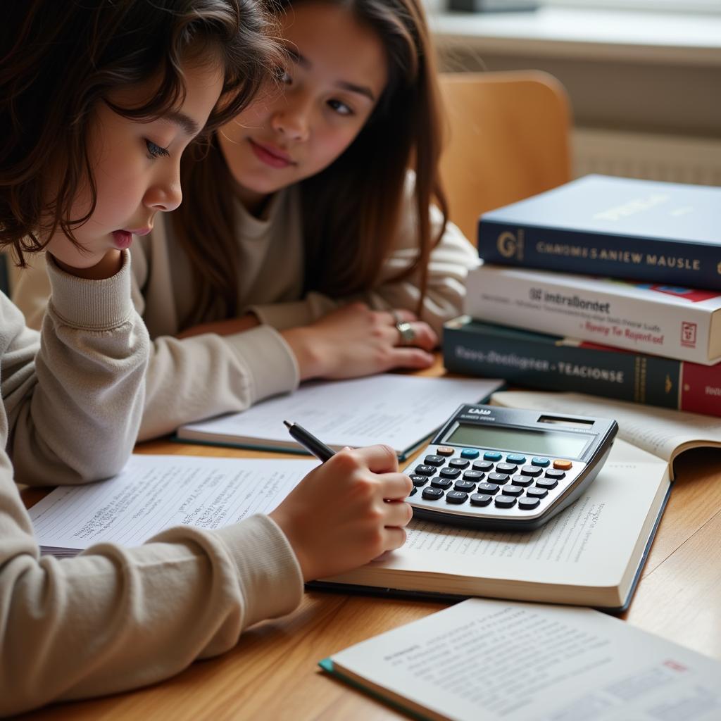 Student Using Casio FX 991EX Calculator