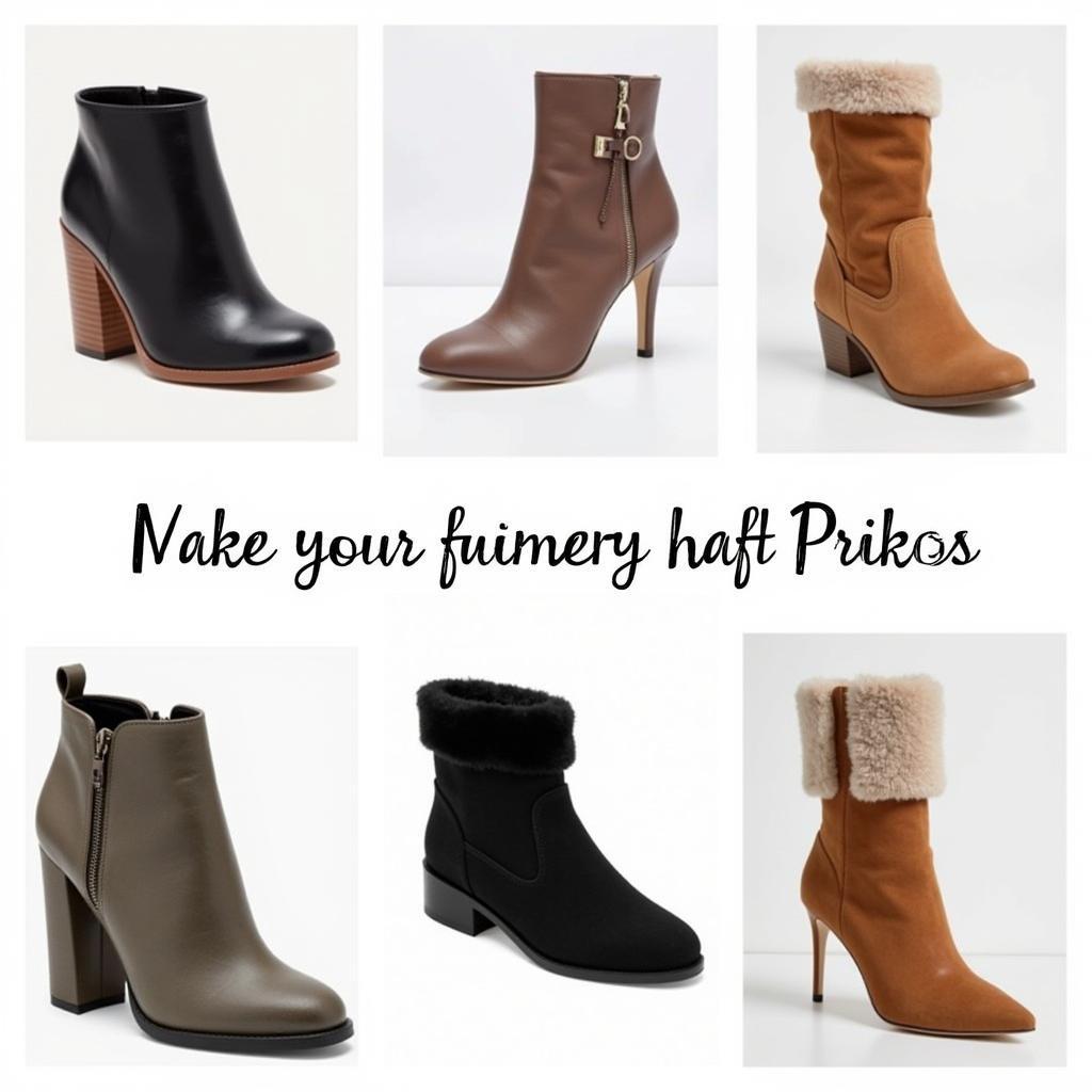 Stylish winter boots for women in Pakistan, showcasing different styles and colors.