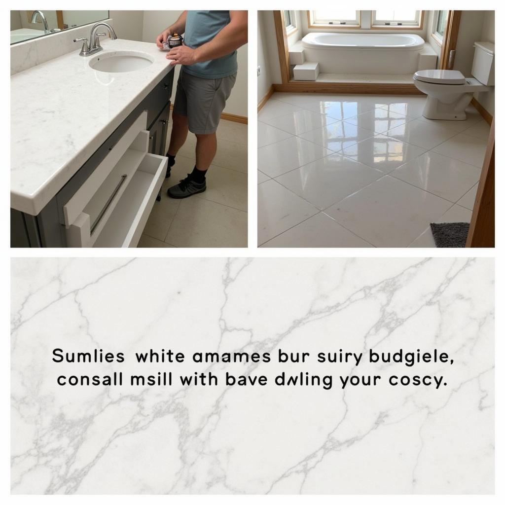 Sunny White Marble Installation Process