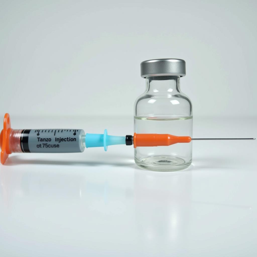 Tanzo Injection Syringe and Vial Close-Up