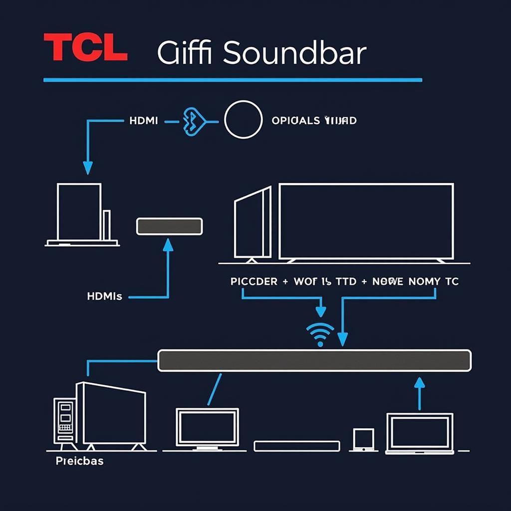 TCL Soundbar Connectivity Options - Diagram