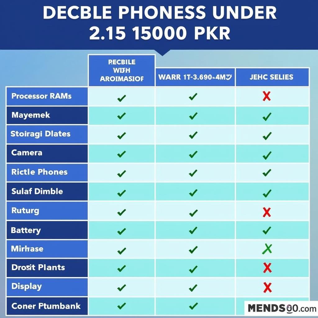 Comparison Chart of Tecno Mobiles Under 15000