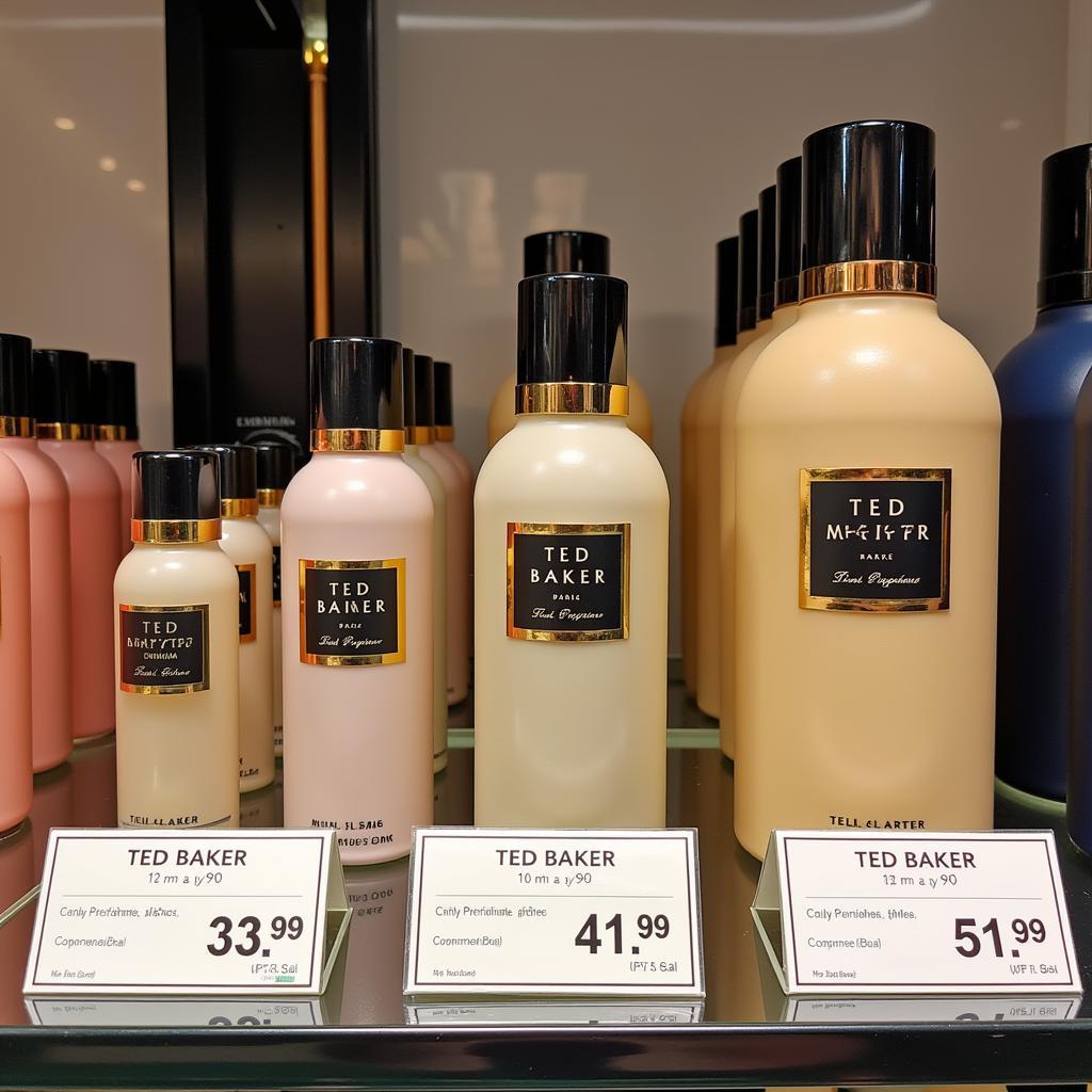 Ted Baker Perfume Bottles Displayed in a Pakistani Store