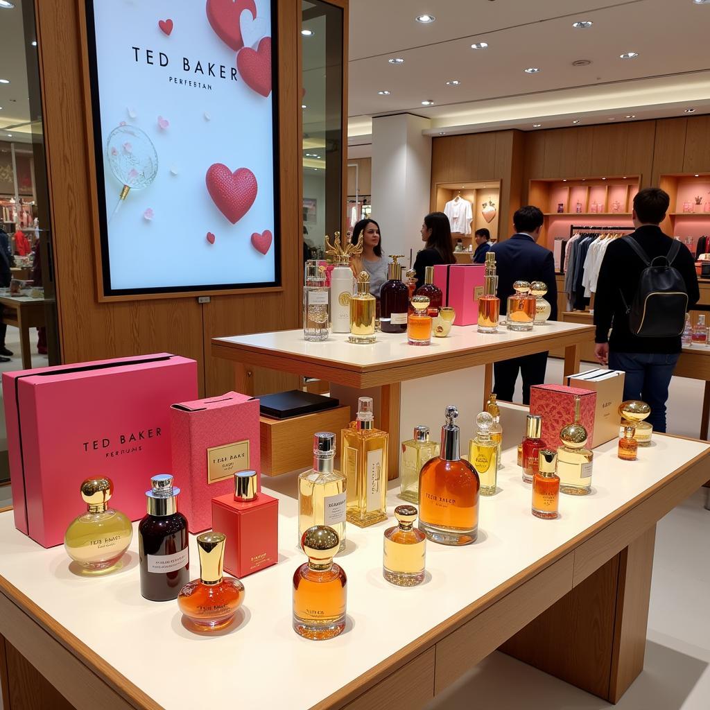 Ted Baker Perfume Display in a Department Store