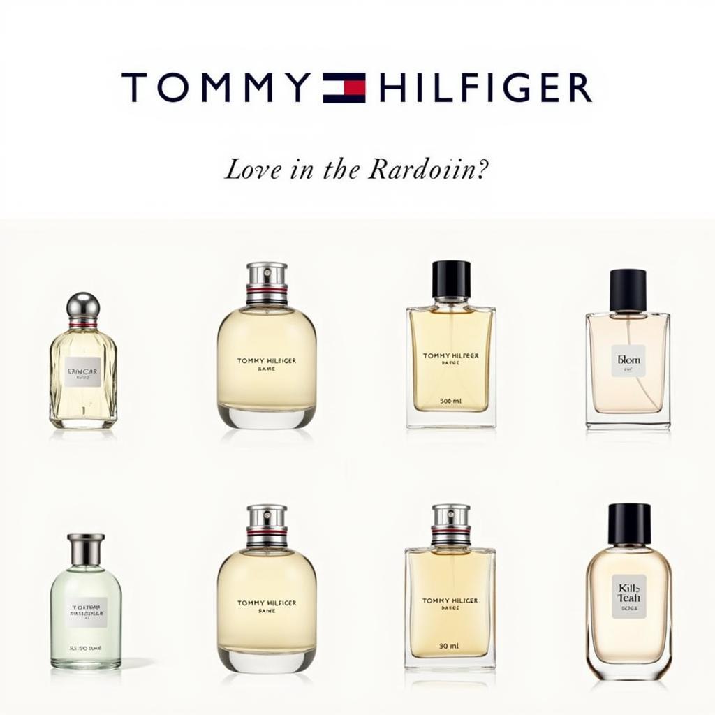 Tommy Hilfiger Perfume Bottles in Various Sizes and Designs