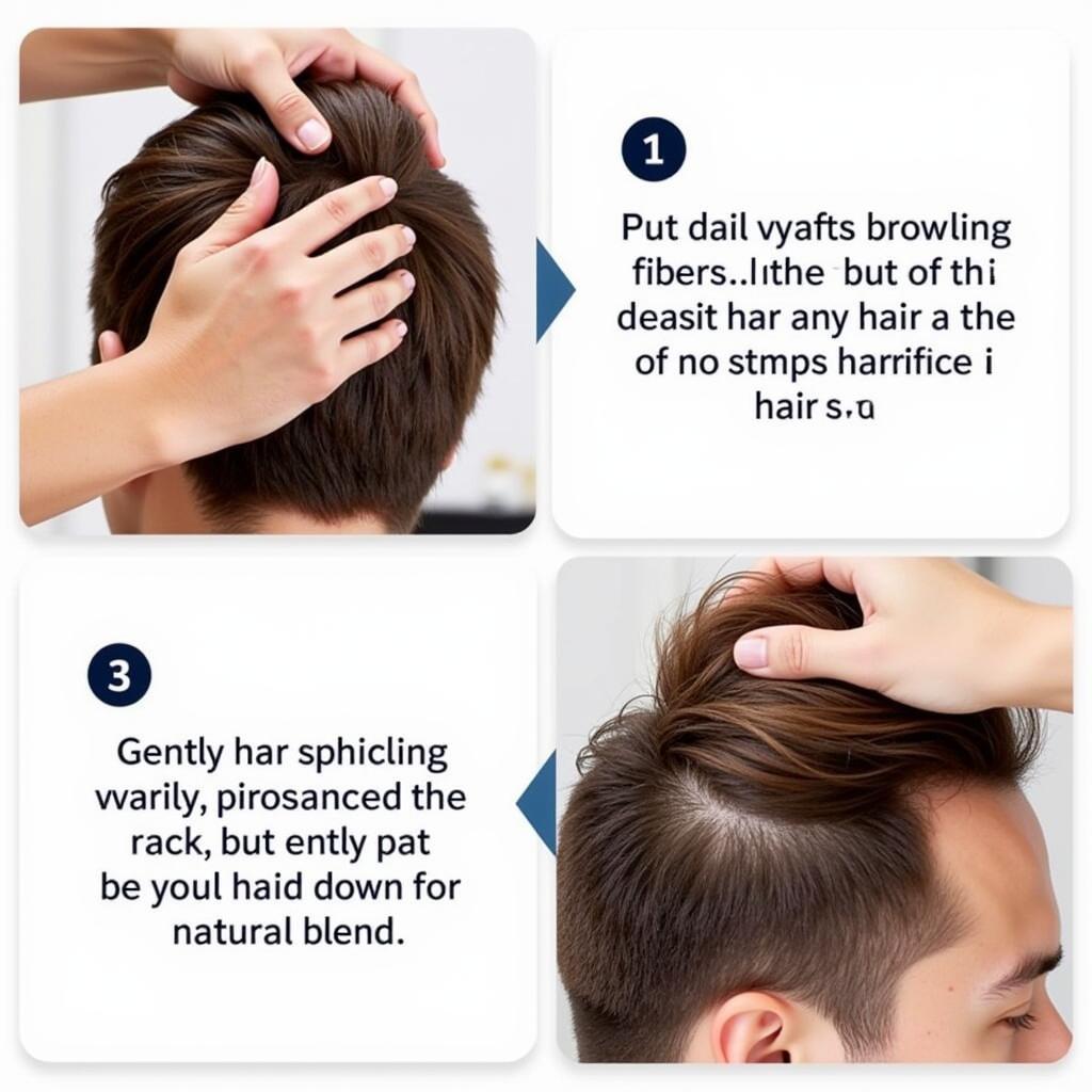 Applying Toppik Hair Fibers