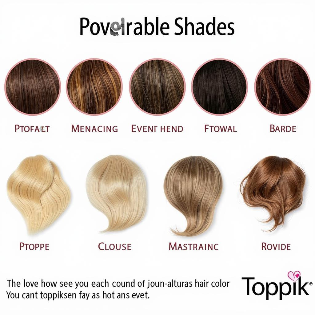 Toppik Hair Fibers in Different Shades