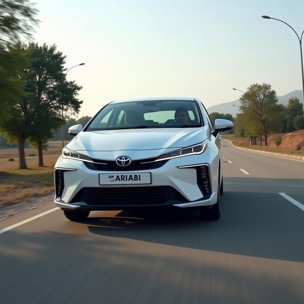 Toyota Mirai on a Pakistani Road