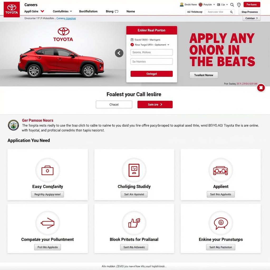 Toyota Motors Pakistan Application Process