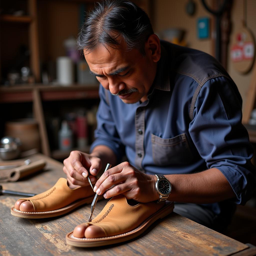 Traditional Craftsmanship of Pakistani Chappal