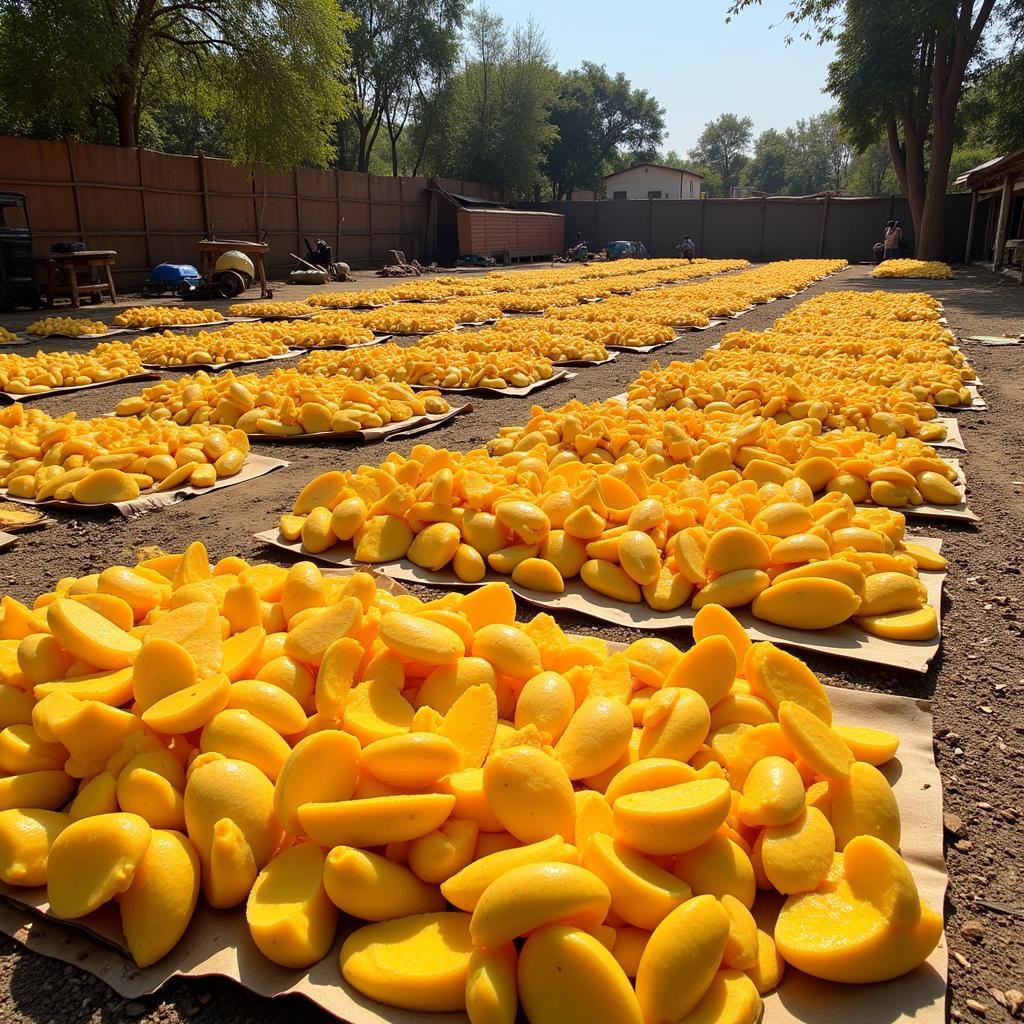 Traditional Mango Drying Process in Pakistan