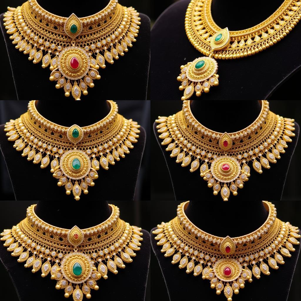 Traditional Pakistani Bridal Gold Chains