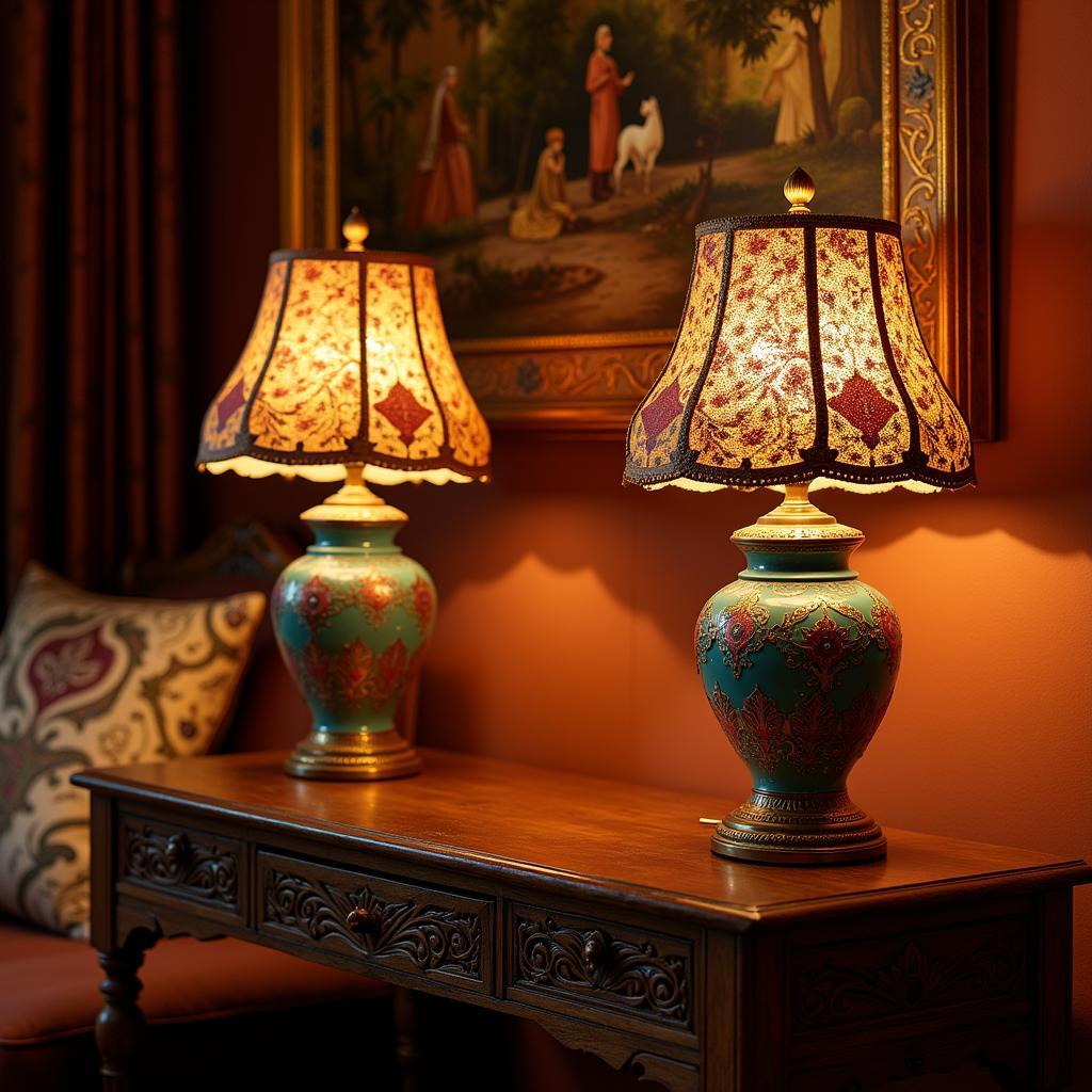 Traditional Pakistani Style Side Table Lamps