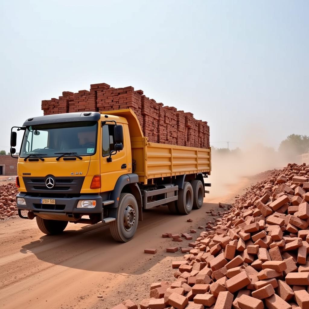 Transporting Bricks in Pakistan