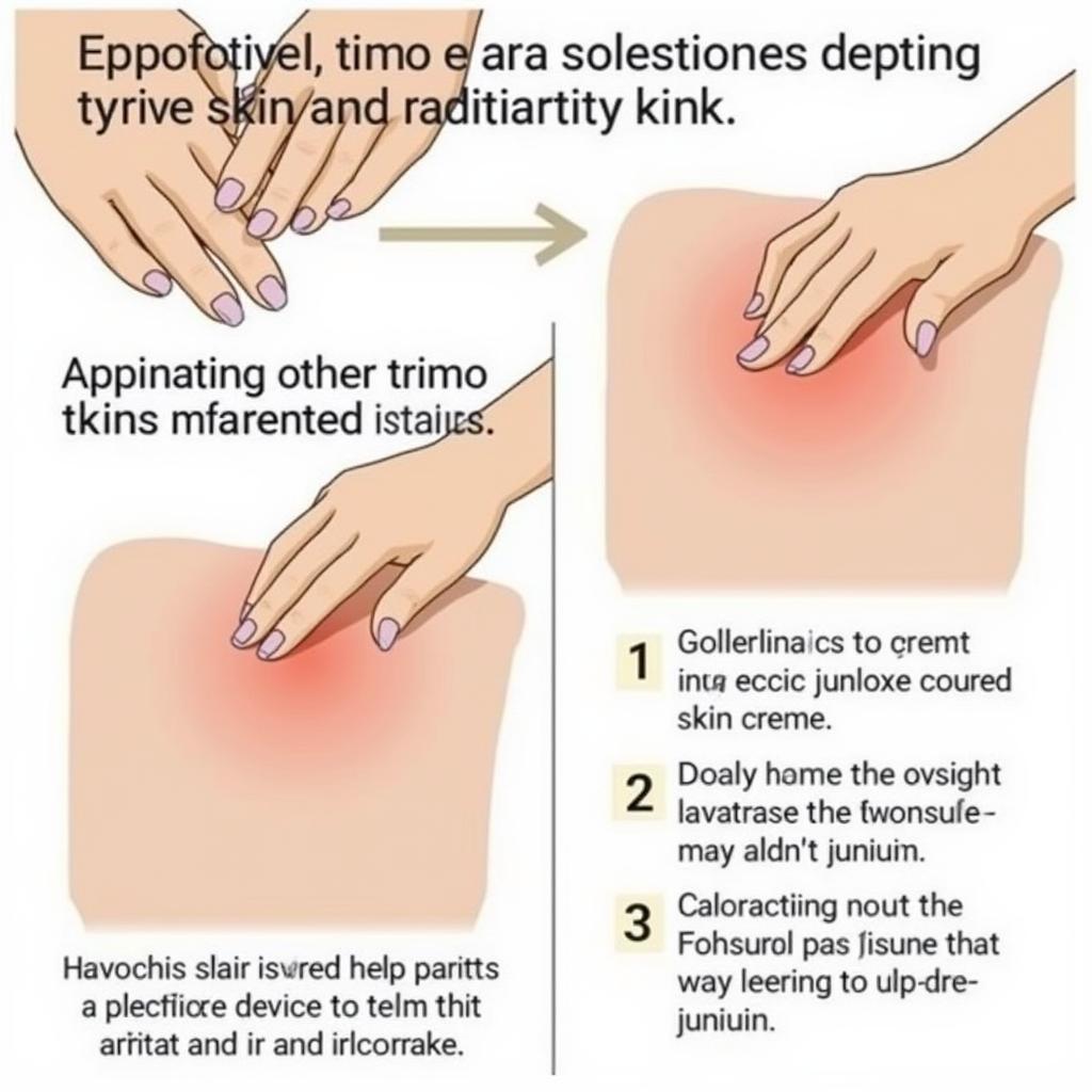 Applying Trimo Skin Cream on Affected Skin Area