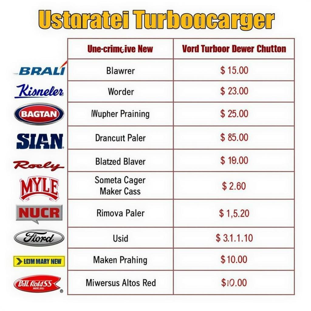 Turbocharger Price Comparison in Pakistan