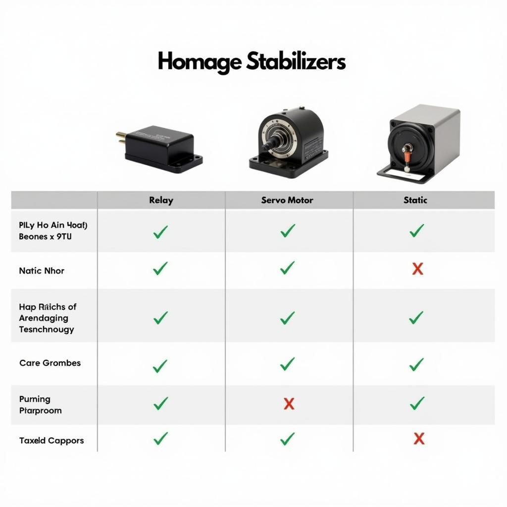 Different Types of Homage Stabilizers - Relay, Servo, and Static