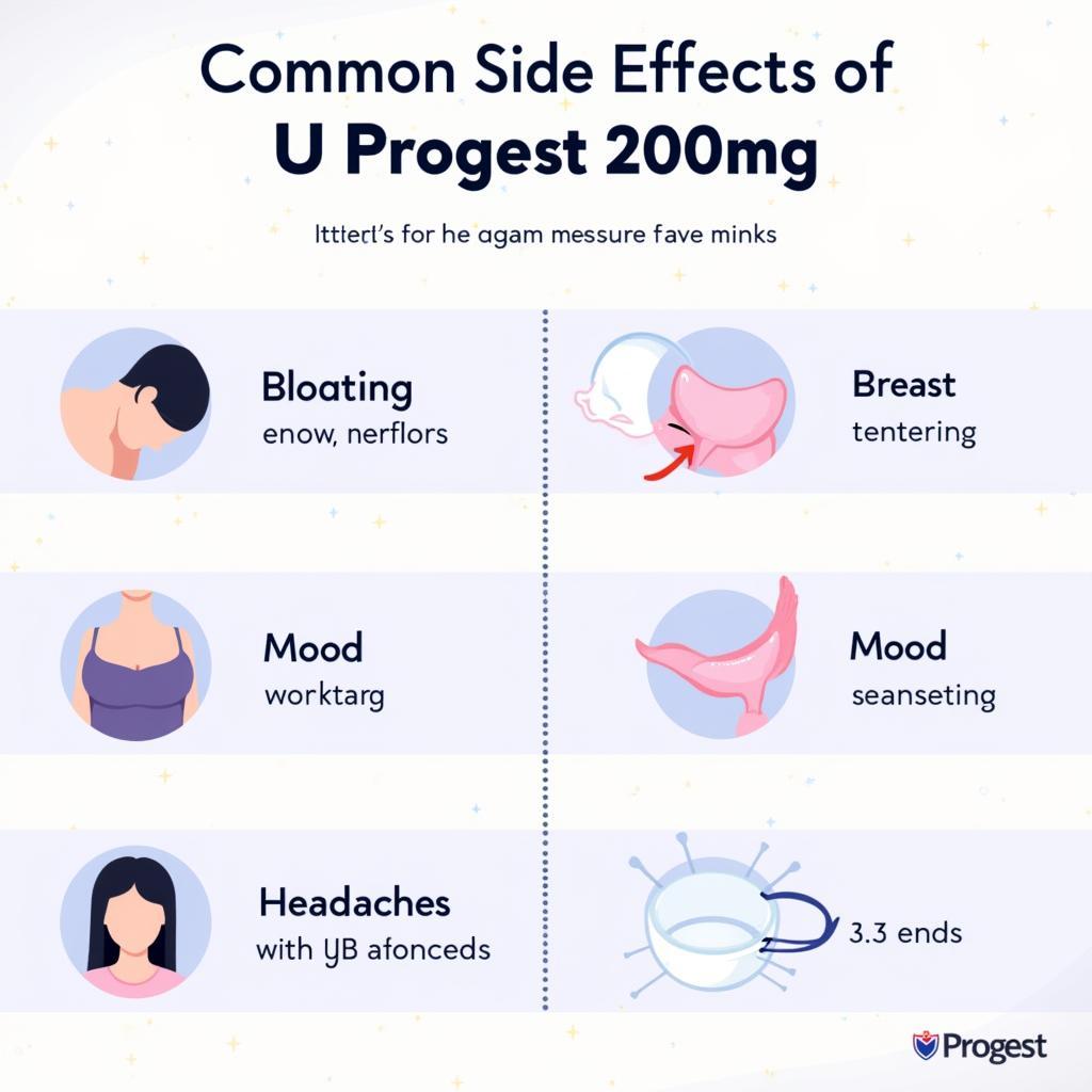 Common side effects of U Progest 200mg