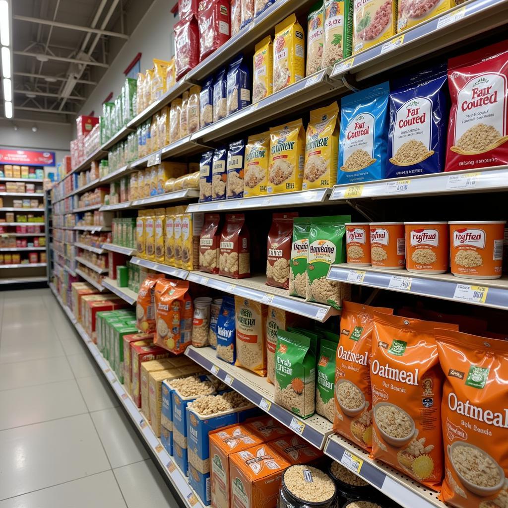 Variety of oatmeal products available in Pakistani supermarkets