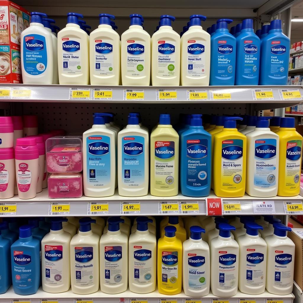 Vaseline Products Displayed in a Pakistani Retail Store