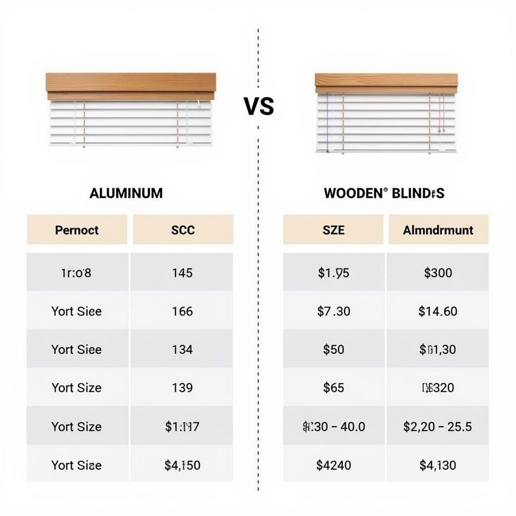 Venetian Blinds Price Comparison: Aluminum vs. Wood