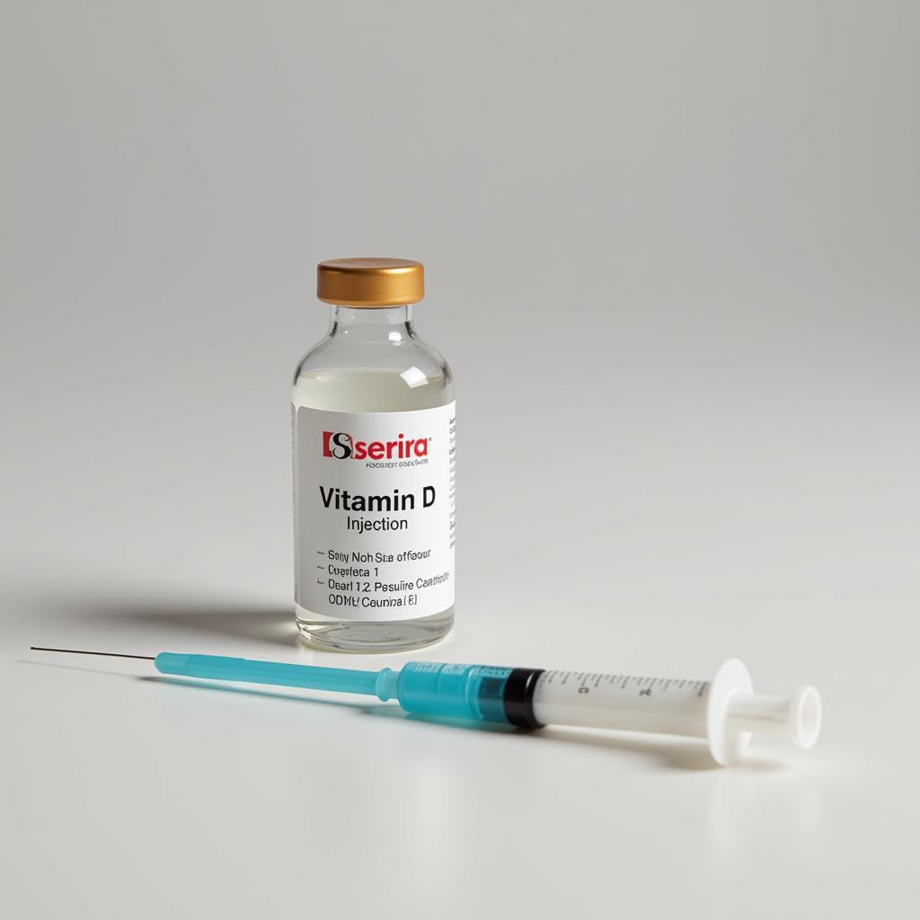 Vitamin D Injection Vial and Syringe