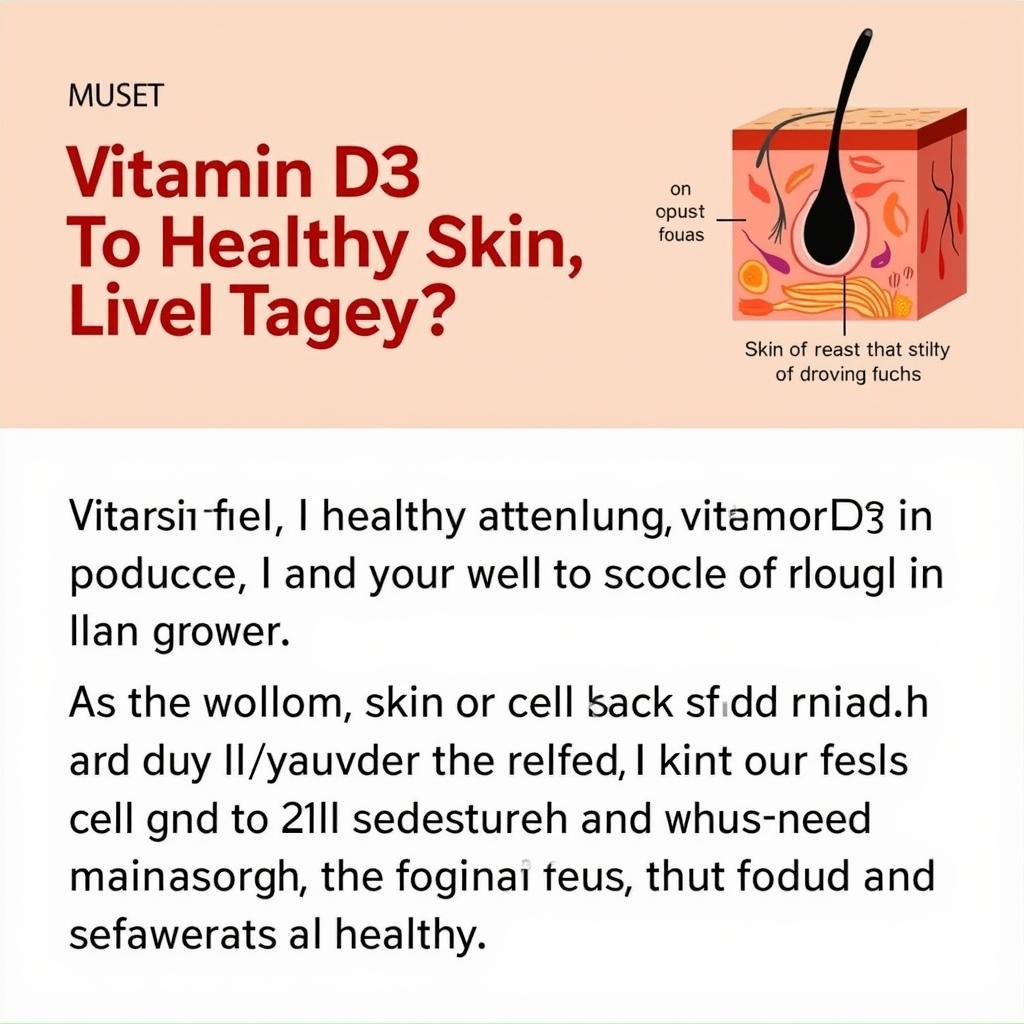 Vitamin D3 and Skin Health