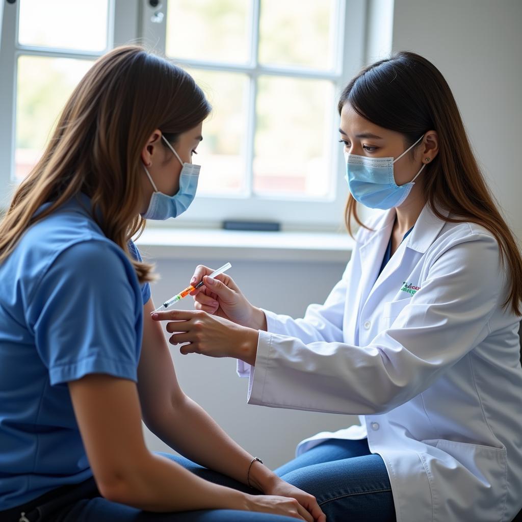 Administering a vitamin K injection