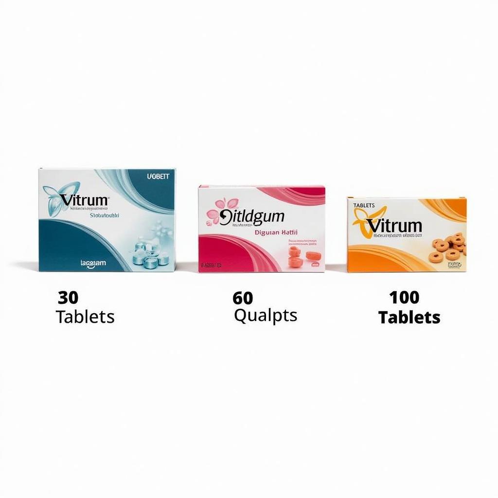 Vitrum Tablet Packaging Variations in Pakistan