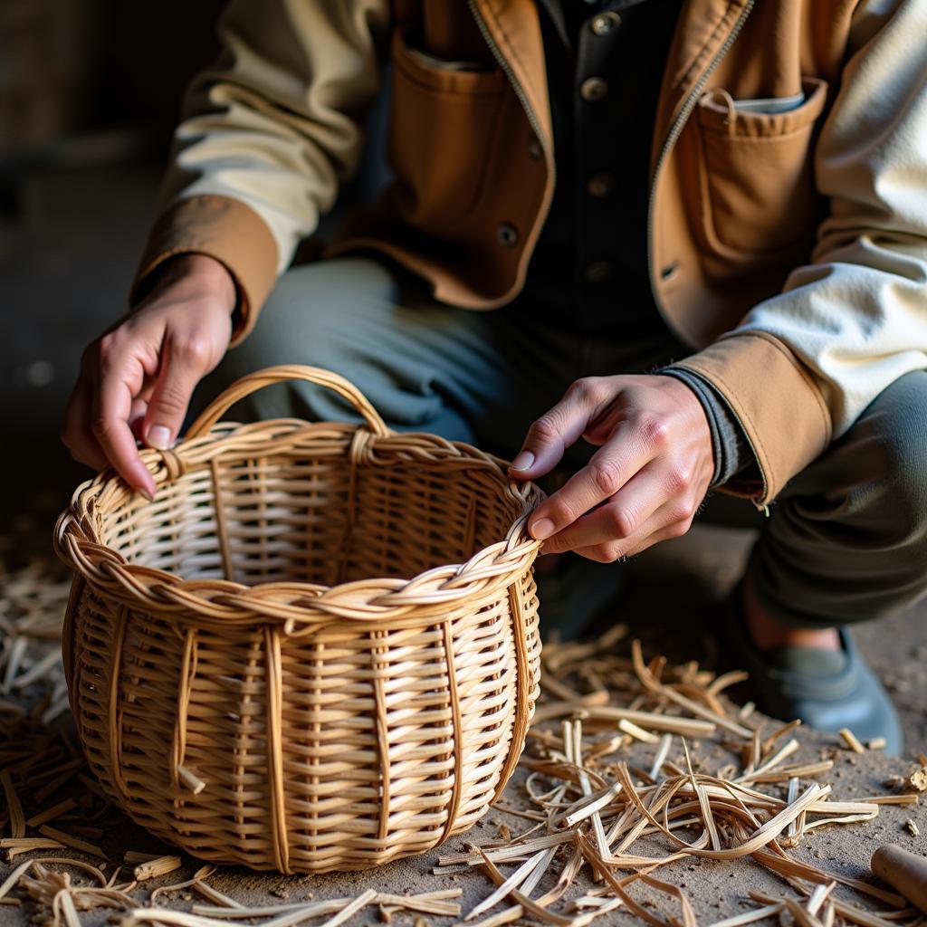 Wicker Basket Making Process in Pakistan