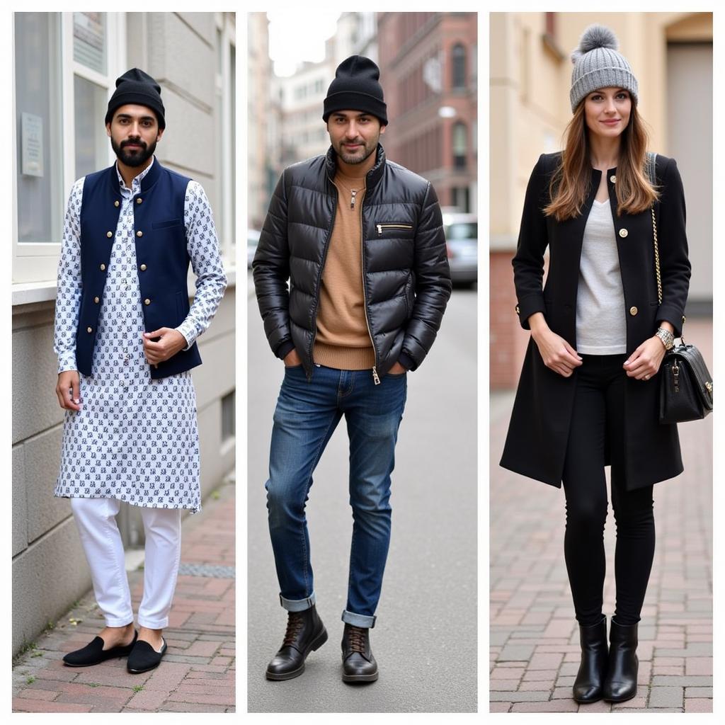 Winter fashion incorporating beanies in Pakistan