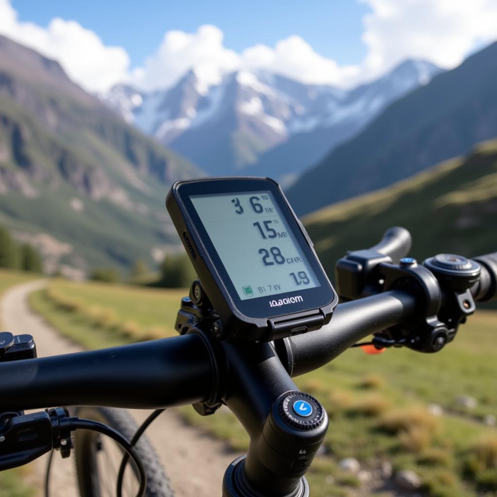 Wireless Bike Computer on a Mountain Bike in Pakistan