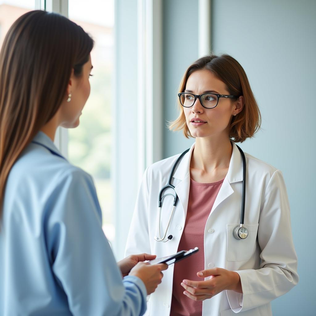 Woman Consulting Doctor About Duphaston