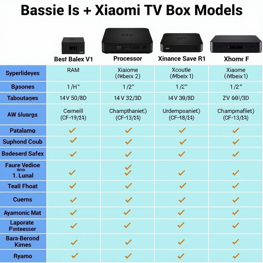 Xiaomi TV Box Specs Comparison Table