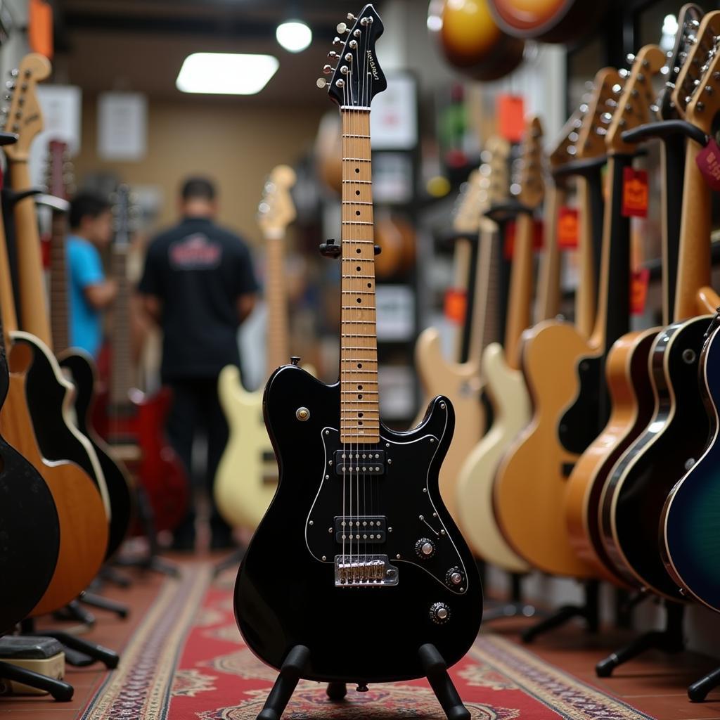 Yamaha Pacifica Electric Guitar in a Pakistani Music Store