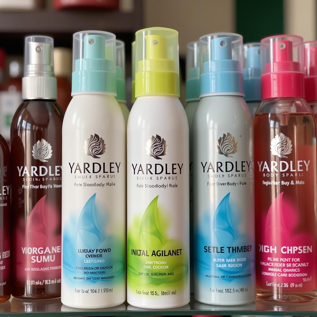 Yardley Body Spray Display in a Pakistani Store