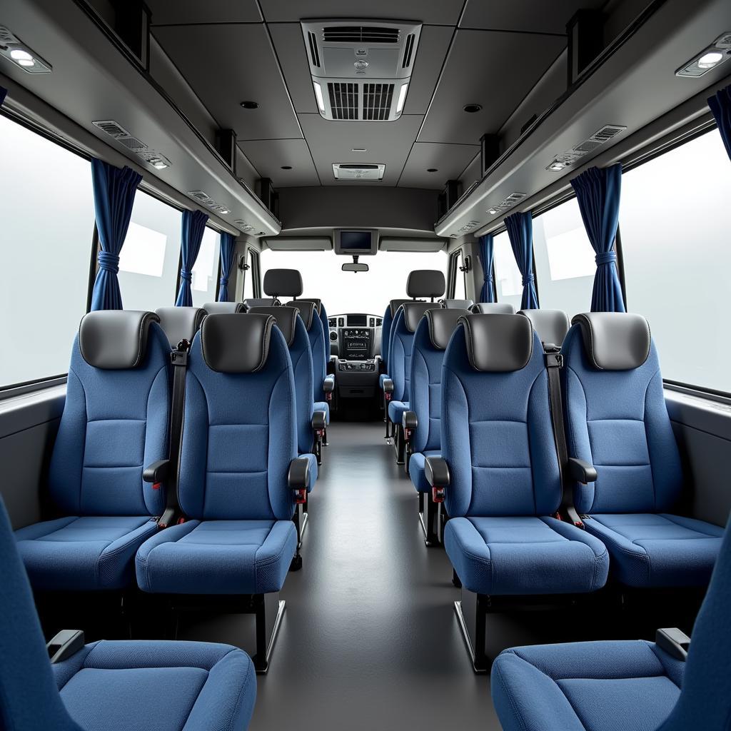 Interior View of a Yutong Master Bus Showing Seating and Amenities