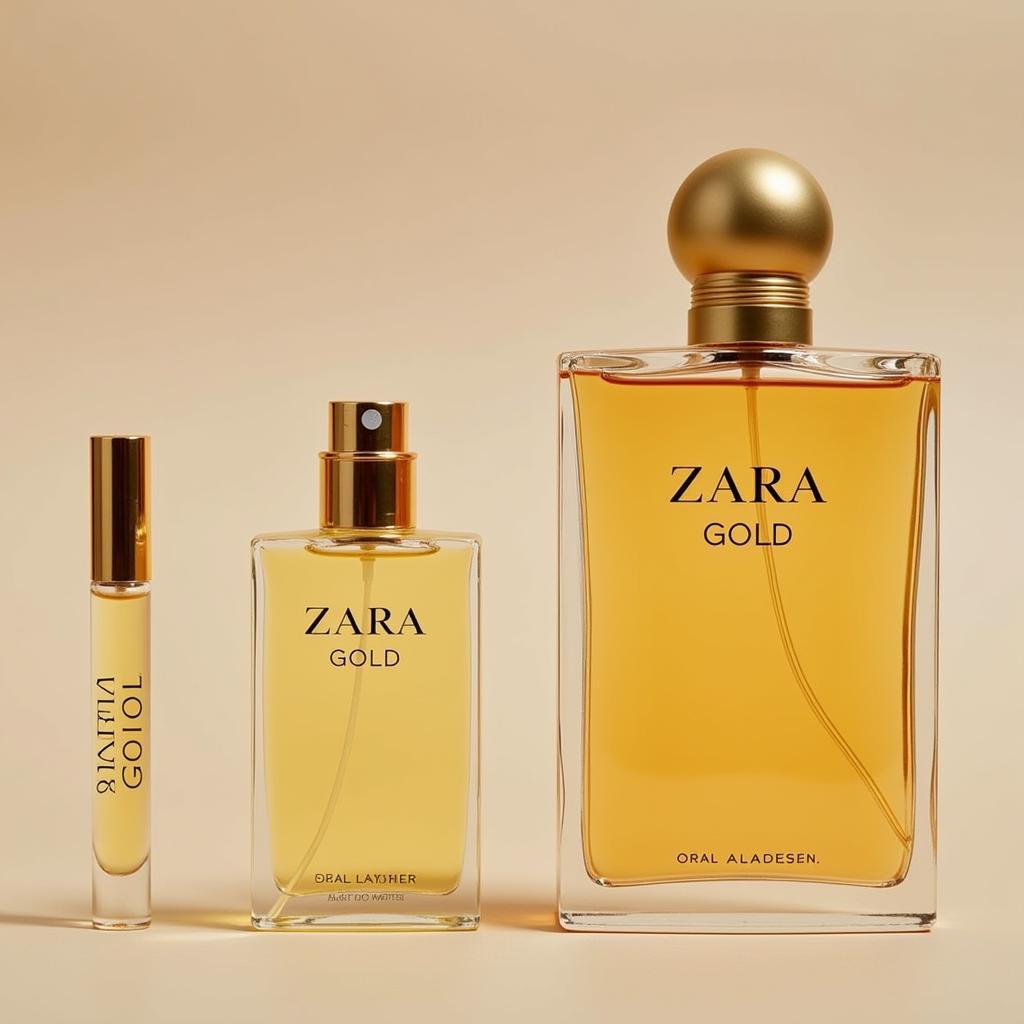 Zara Gold Perfume Bottle Variations