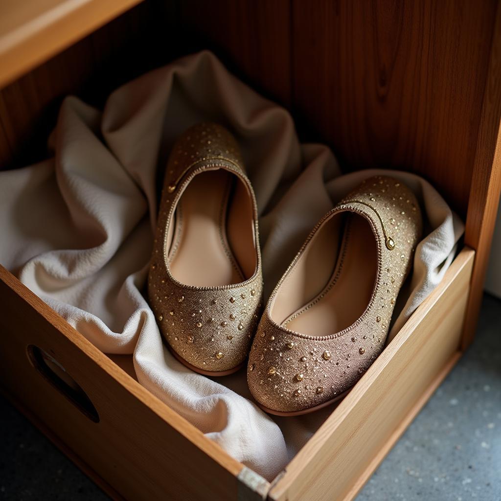 Zari Chappal Care and Storage