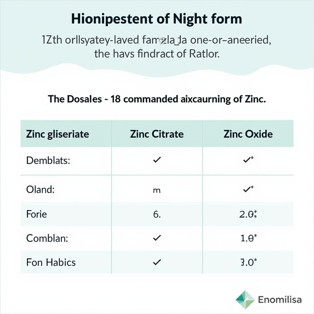 Zinc Tablet Dosage and Bioavailability