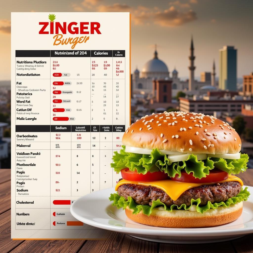 Calories in Zinger Burger Pakistan