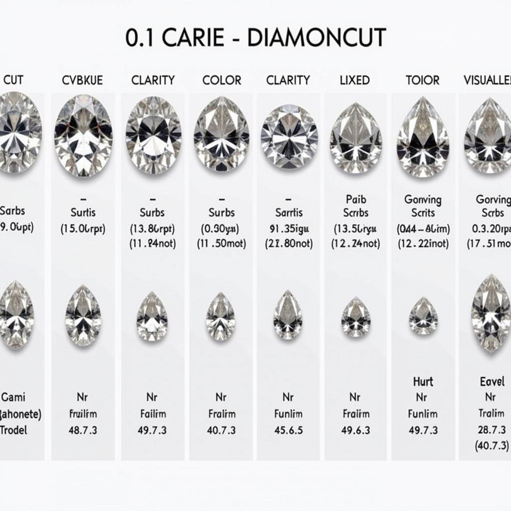 Comparing Different 0.1 Carat Diamonds