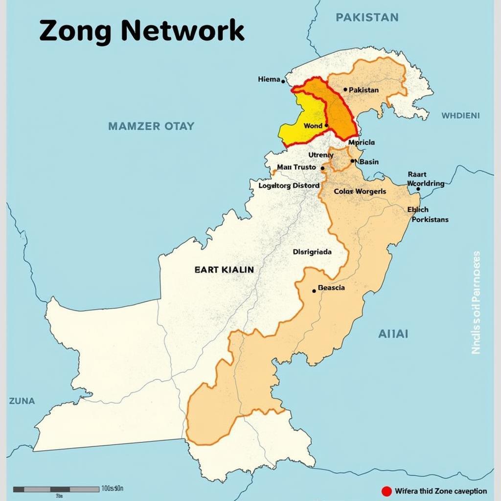 Zong Network Coverage Map in Pakistan