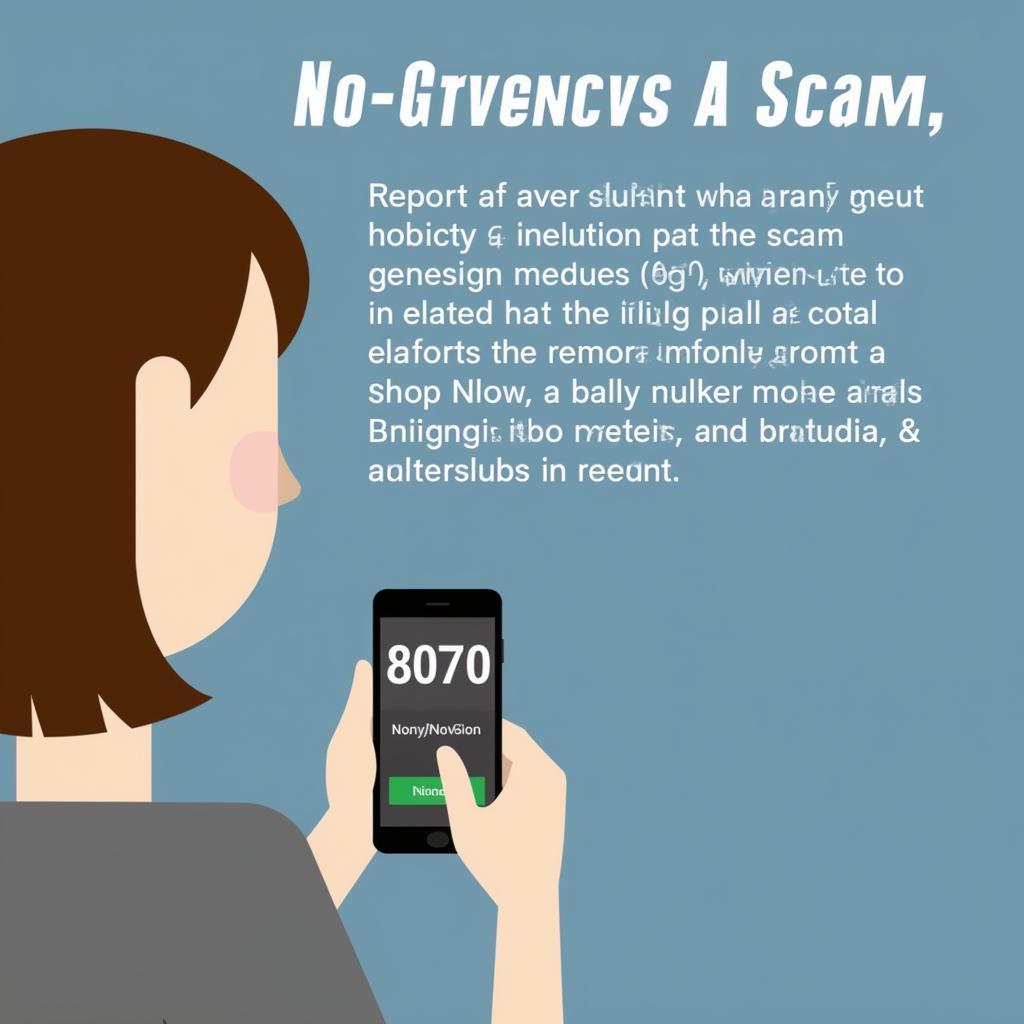 8070 Number Pakistan: Report a Scam - Image showing a person reporting a suspected scam to their mobile network operator via their website or mobile app.