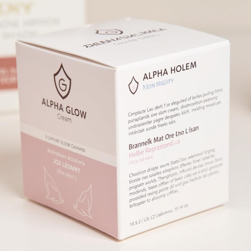 Alpha Glow Cream Packaging