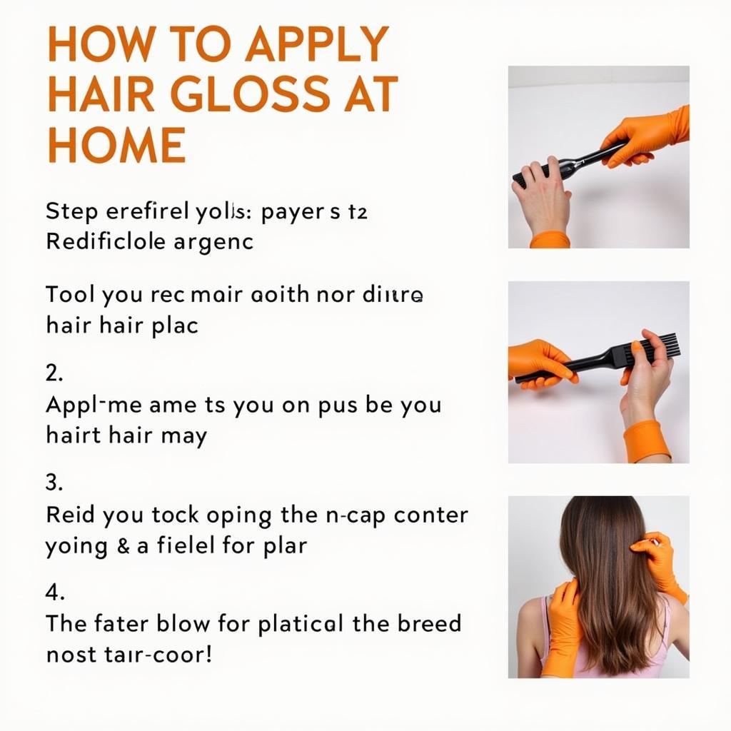 Applying hair gloss at home in Pakistan