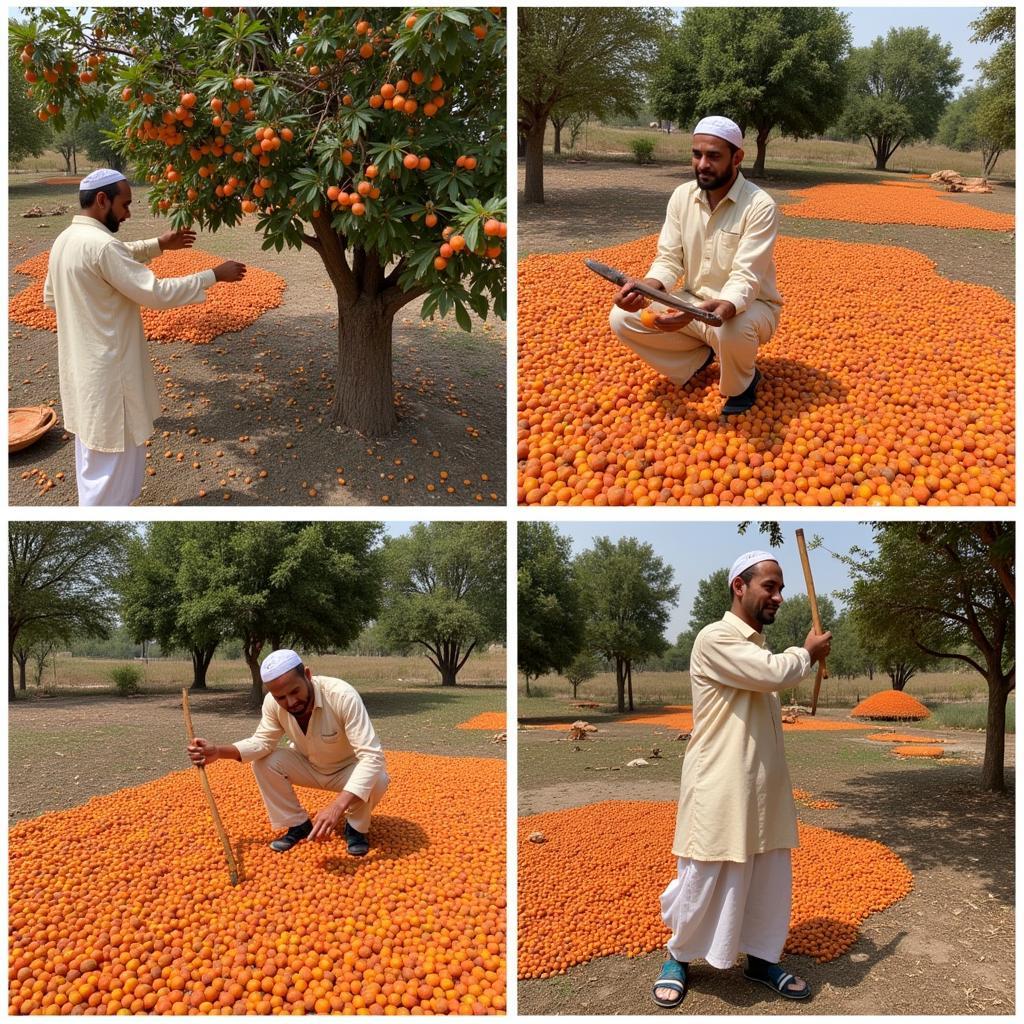 Apricot Harvesting and Processing in Pakistan