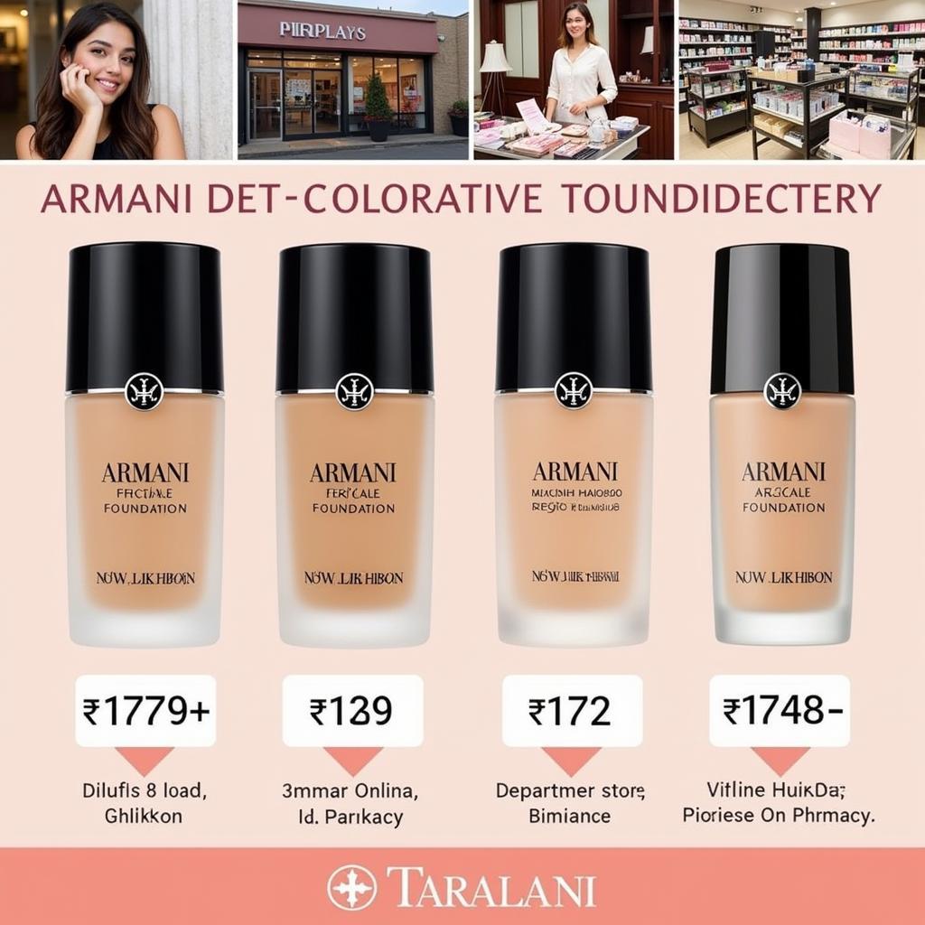 Armani foundation price variations in Pakistan