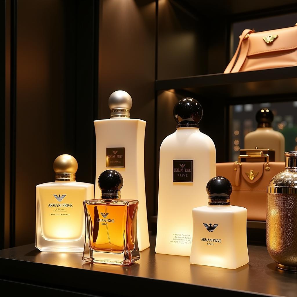 Armani Prive Bottles Displayed in a Pakistani Boutique